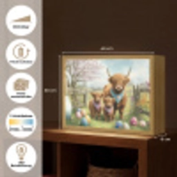Schotsehooglanders - Paaseieren - Lente Light Box met batterij (Wandlamp) middel -USP_websiteoverzichtDE