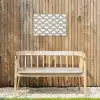 Stippen - Hart - Zwart - Wit Tuinposter op houten frame 2 cm dik klein 845 -sfeer4