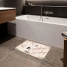 Aziatisch - Kraanvogel - Beige Badmat klein -sfeer3