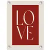 Love - Rood - Minimalistisch tuinposter los doek klein -3d