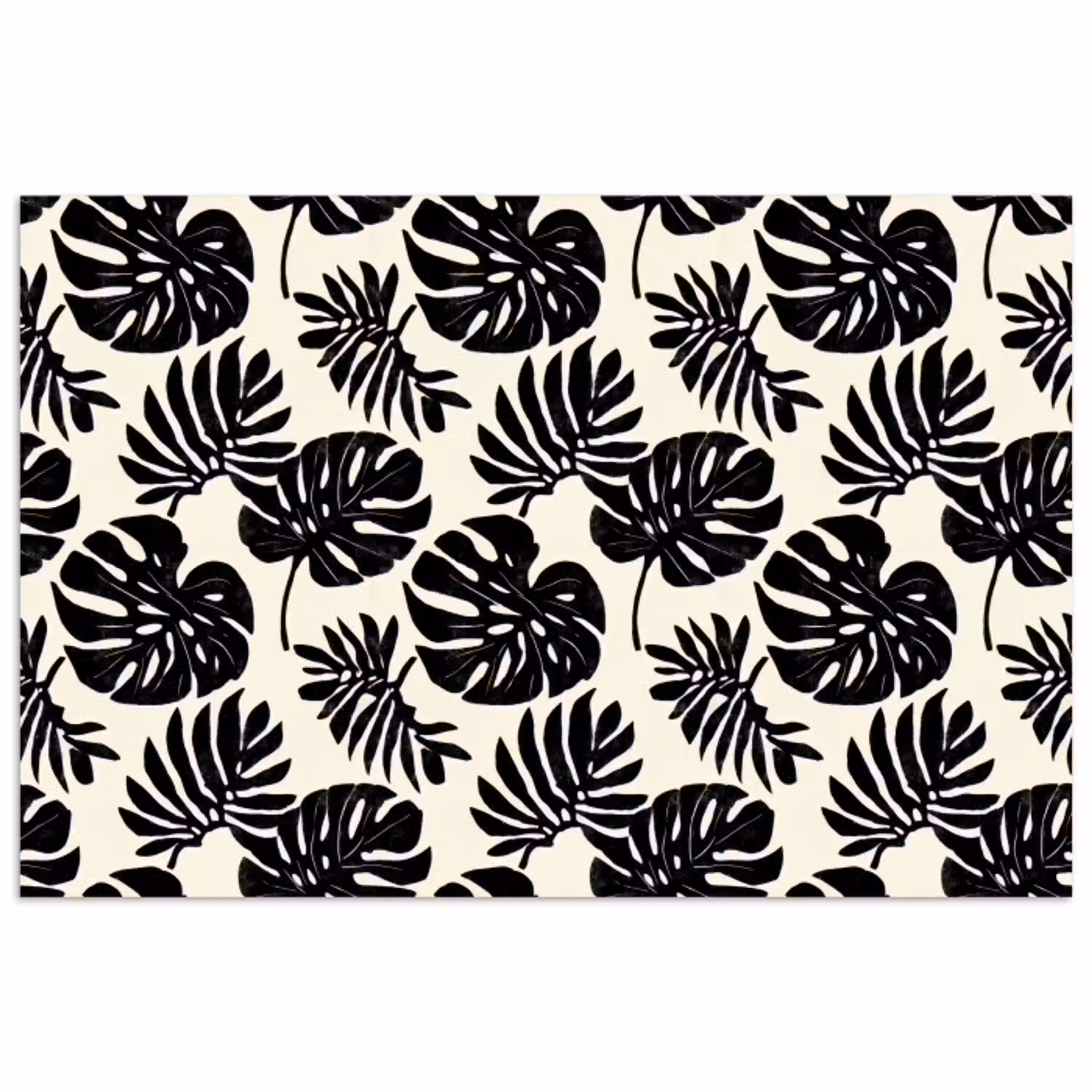 Modern - Monstera - Zwart poster papier klein 62 -3d