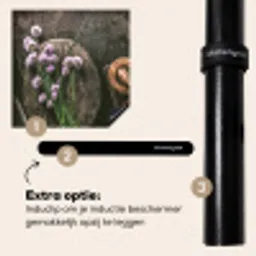 Bieslook Bloesem en Antieke Keukenwaren Inductie beschermer vinyl 3mm middel -zzzzzzz-induclip_NL