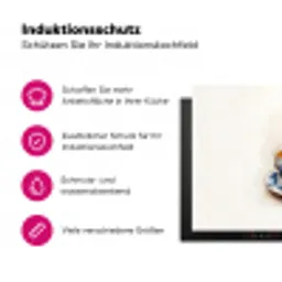 Theekop - Bladeren - Blauw Inductie beschermer vinyl 3mm klein -zzzzzzz-lf-ups