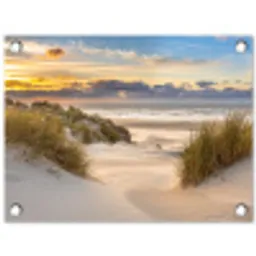 Zandduinen bij de Zee tuinposter los doek klein -3d