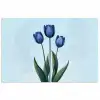Tulpen - Blauw - Bladeren poster papier klein -3d