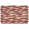 Golven - Rood - Patroon - Crème Badmat klein 997 -3d