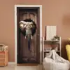 Olifant - Doorkijk - Deur - Houtlook deurposter klein -sfeer1