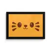 Kat - Simplistisch - Oranje - Vrolijk fotolijst zwart zonder passe partout klein -3d
