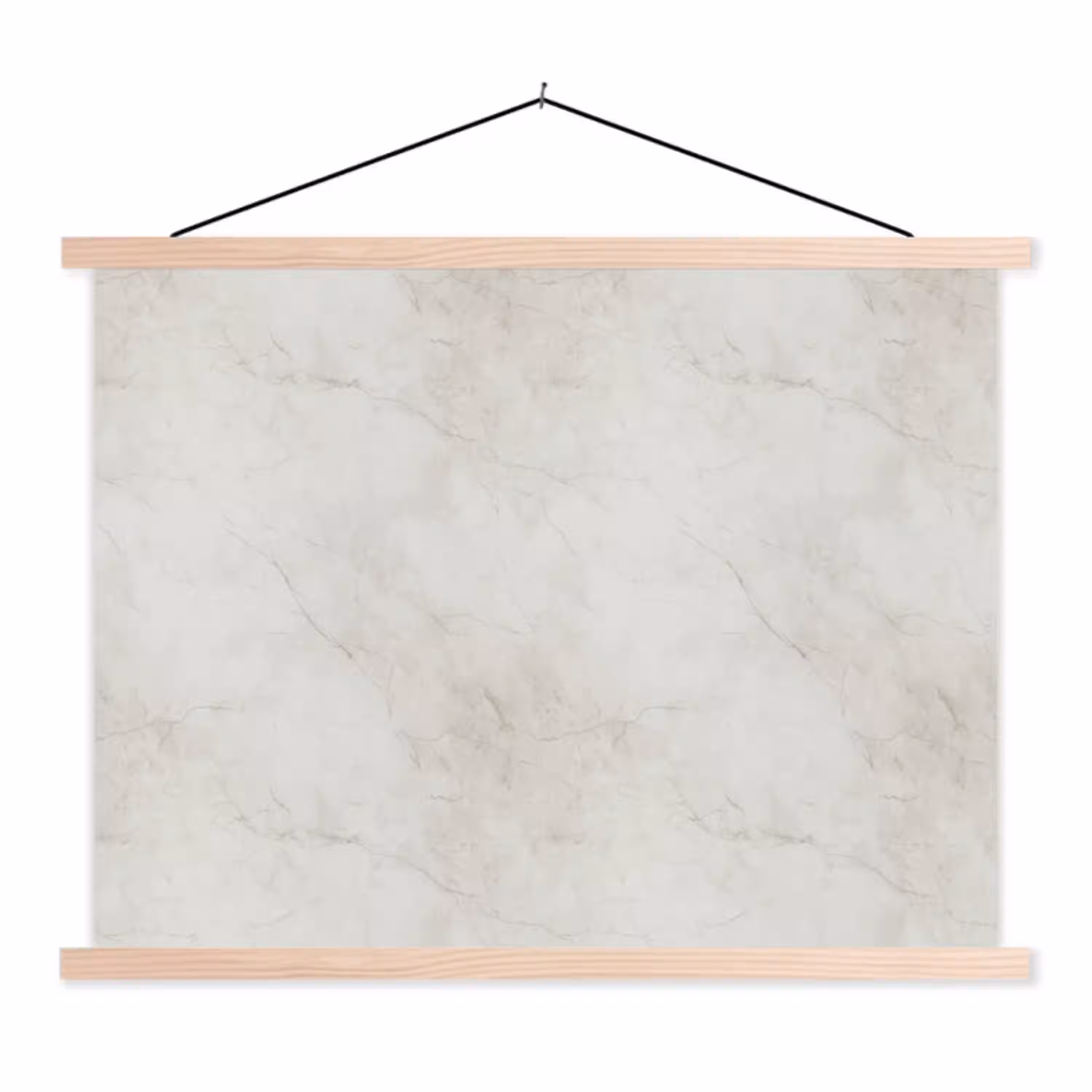 Grijs - Marmer - Aders textielposter latten blank klein 122 -3d