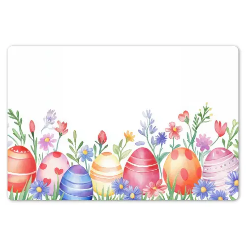 Bloementuin - Kleurrijk - Eieren Placemat vinyl groot -zzsfeer1_Kitchenyeah-website