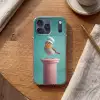 Roodborstje - Vogel - Koksmuts - Sokkel Telefoonhoesje iPhone 17 Pro Max klein -sfeer1