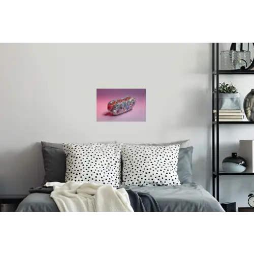 Hotdog - Steentjes - Glitters - Paars Muursticker klein -slaapkamer