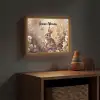 Konijntje - Bruin - Bloemen - Vlinders Light Box met batterij (Wandlamp kind) middel -sfeer5_kind