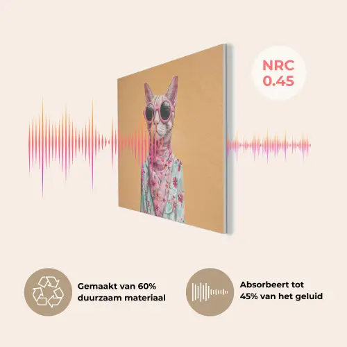 Zonnebril - Kat - Sjaal - Bloemen PET vilt klein -USP_NL