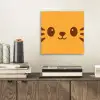 Kat - Simplistisch - Oranje - Vrolijk aluminium wit klein -sfeer1