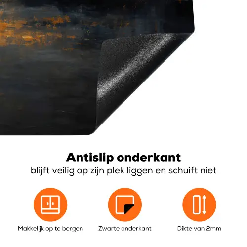 Gouden Reflectie op Water Inductie beschermer vinyl 3mm klein -zzzzzzz-td-onderkant