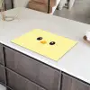 Kuiken - Vrolijk - Geel - Minimalistisch Inductie beschermer vinyl 3mm klein -sfeer8