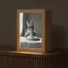 Konijn - Bunny - Zonnebril - Tafelkleed - Pasta - Schattig Light Box met kabel (Tafellamp) klein -z3d_website