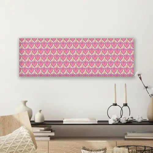 Patroon - Roze - Hartjes canvas 2cm klein 828 -sfeer6