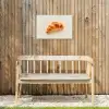 Croissant - Brood - Beige Tuinposter op houten frame 2 cm dik klein -sfeer4