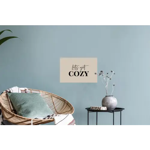 Beige - Winter - Quote - Cozy Muursticker klein -plant