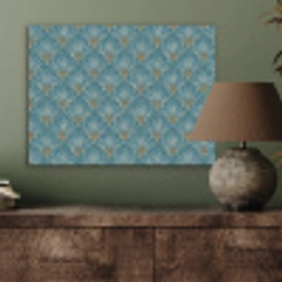 Symmetrisch - Patroon - Blauw PET vilt klein 837 -sfeer2