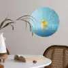 Bubbels - Badeend - Geel Wandcirkel behangsticker klein -sfeer3