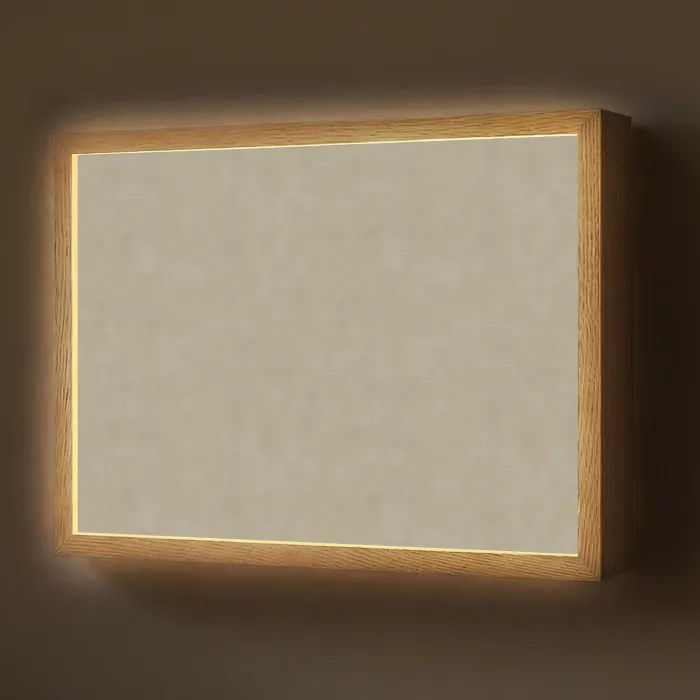 Taupekleur - Gewolkt textuur - Natuurlijk Light Box met batterij (Wandlamp) middel 907 -z3d_website