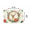 Kerstkrans - Hert - Hulst - Rood Placemat vinyl groot -specs