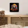 Graffiti - Wasbeer - Jas - Zwart plexiglas 5mm klein -sfeer4