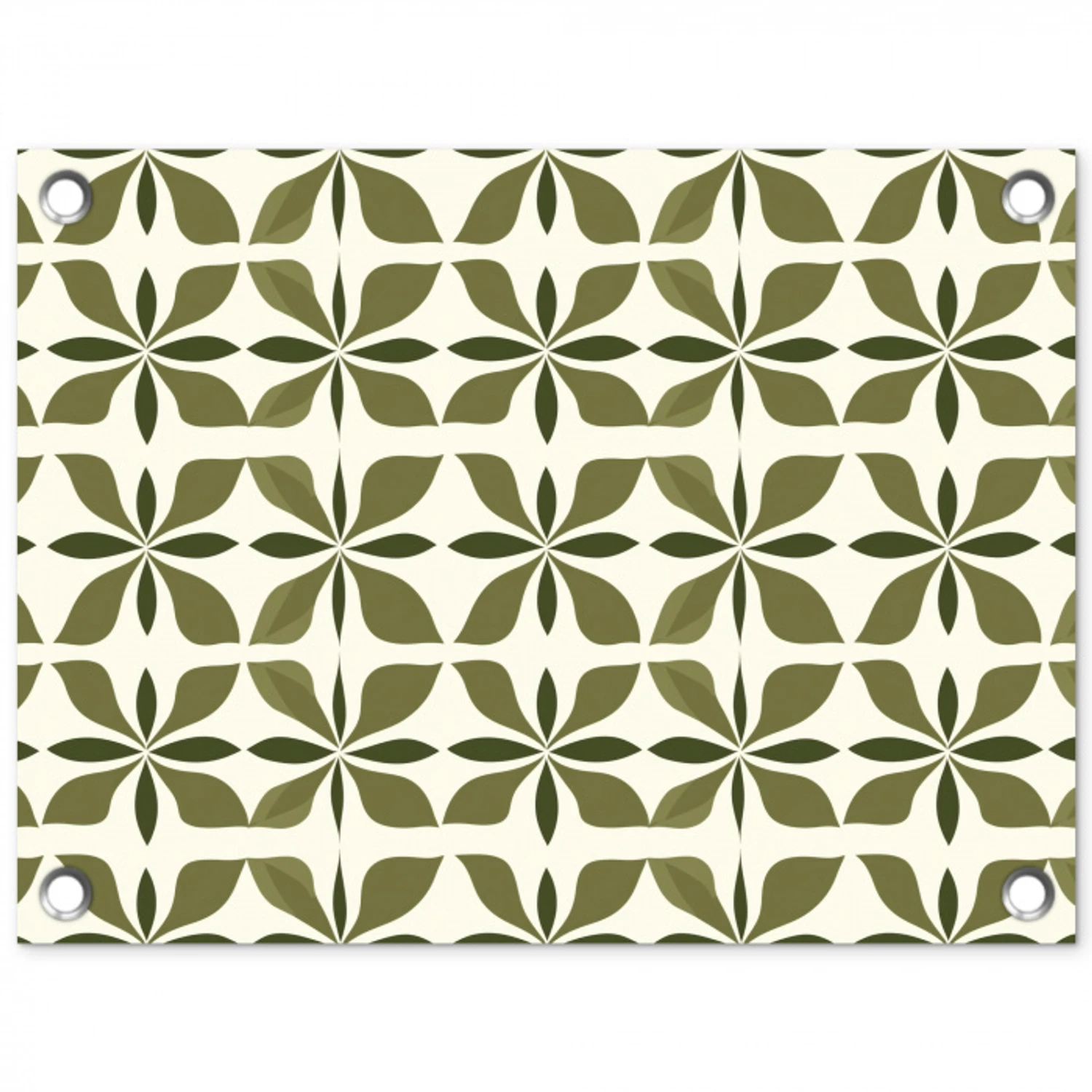 Botanisch - Retro - Groen tuinposter los doek klein 239 -3d