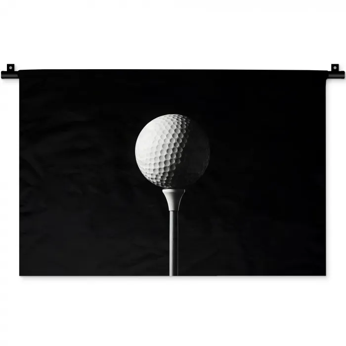 Golfbal - Minimalistisch - Wit Wandkleed katoen klein -zz3d