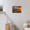 Boeddha beelden - Zonsondergang - Water - Boeddhisme tuinposter los doek klein -sfeer8