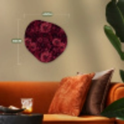 Dahlias - Bloemen - Rood Wandcirkel Organisch Forex 3mm klein 629 -sfeer3
