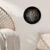 Tijger - Wilde dieren - Portret - Zwart - Dieren Wandcirkel kunststof plaat 5mm dik klein -sfeer5