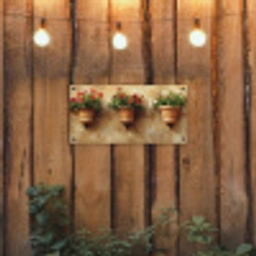 Bloempotten - Muur - Vintage tuinposter los doek klein -sfeer1