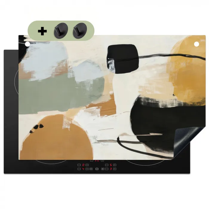 Paint - Abstract - Kleuren Inductie beschemer met haakjes klein -3d