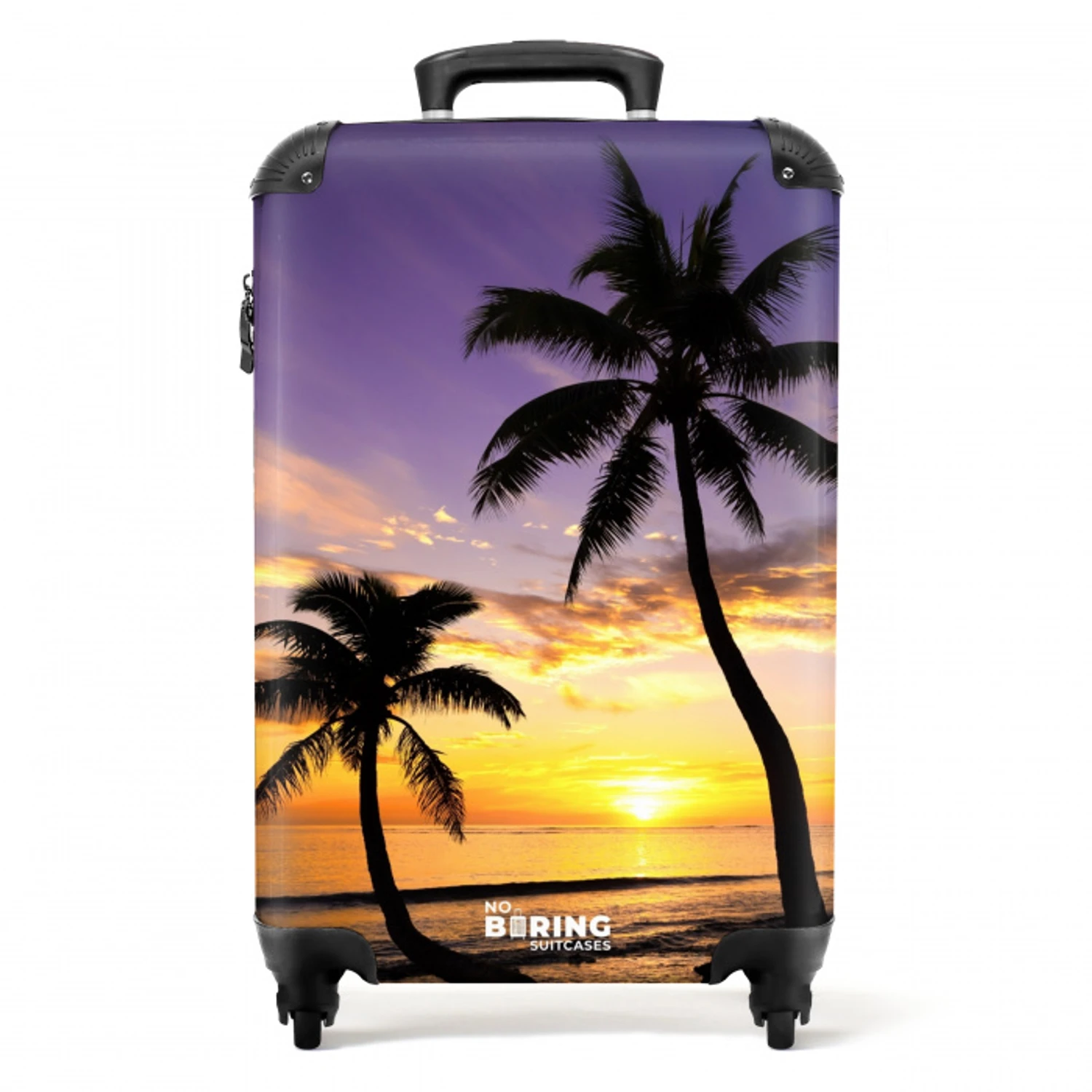 Palmbomen bij zonsondergang NBS - Handbagage koffer - Unisex middel -productfoto_recht