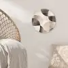 Grillige vormen - Subtiele overgangen - Dynamisch Wandcirkel kunststof plaat 5mm dik klein -sfeer5