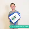 Lief buitenaards wezentje met hartje Kinderrugzak - Blauw middel -sfeer1_NL