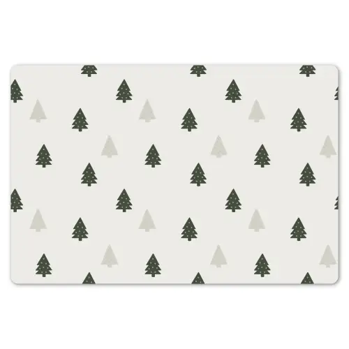 Illustratie - Kerstbomen - Wit Placemat vinyl groot 368 -zzsfeer1_Kitchenyeah-website