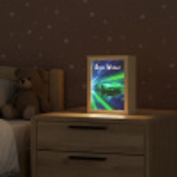Sportauto - Groen - Snelheidslijnen - Neon Light Box met kabel (Kinderlampje) klein -sfeer1_kind