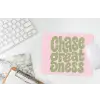 Chase greatness - Groen - Roze - Retro muismat rubber klein -witbureau