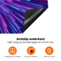 Dynamisch - Ruimte - Kleurrijk Inductie beschermer vinyl 3mm klein -zzzzzzz-td-onderkant
