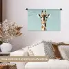 Giraffe - Illustratie - Bruin - Minimalistisch Wandkleed katoen klein -sfeer1