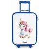 Witte eenhoorn met roze manen Kinderkoffer - Blauw klein -zz3dotto