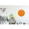 Water - Druppels - Oranje Wandcirkel aluminium klein -kinderkamer