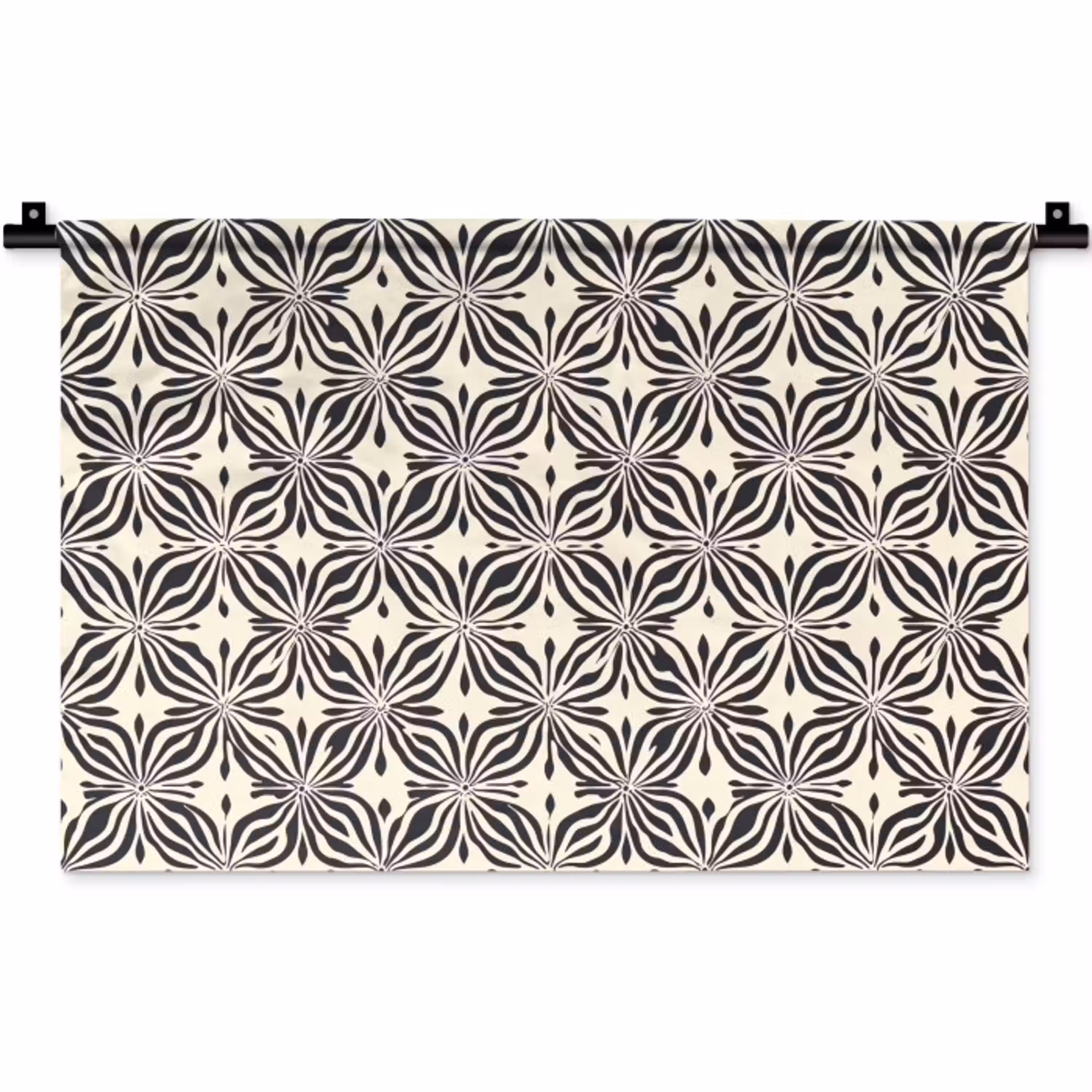 Grafisch - Patroon - Zwart Wandkleed katoen klein 269 -zz3d
