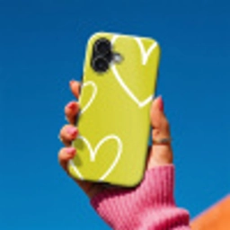 Groen - Hartjes - Wit Toughcase MagSafe Apple iPhone 17 klein -Sfeer1V
