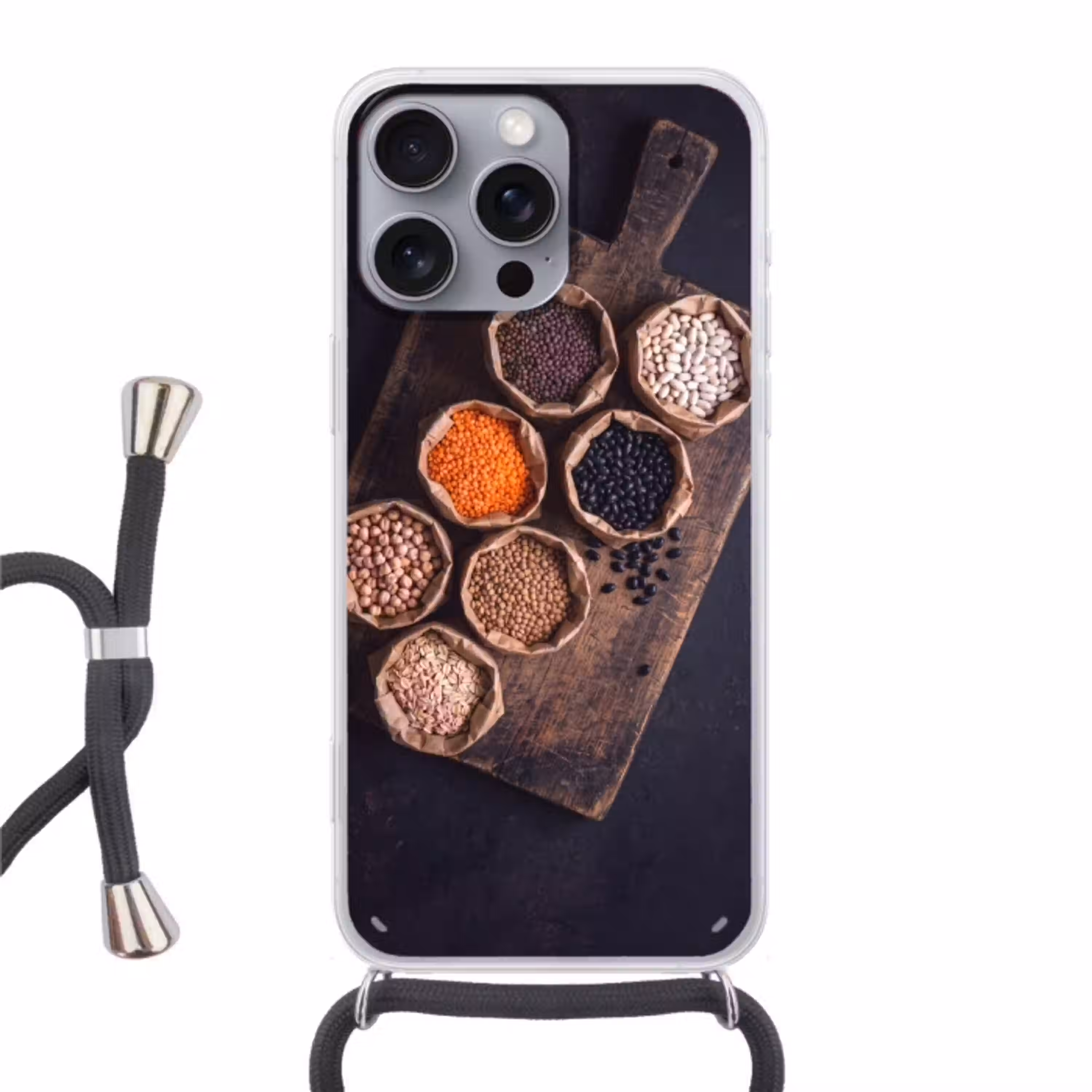 Eten - Zakjes - Voeding Hoesje iPhone 16 Pro Max met koord klein -3d